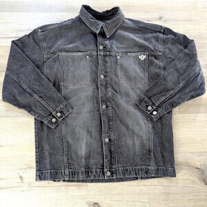 The Outkast Clothing Company Men's Denim Grey Jacket Extra Large XL 100% Cotton